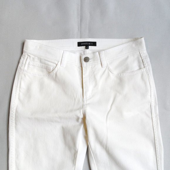NWT$298 Lafayette 148 New York YARN-DYED DENIM WOOSTER JEAN in White 0 XS - Picture 12 of 15